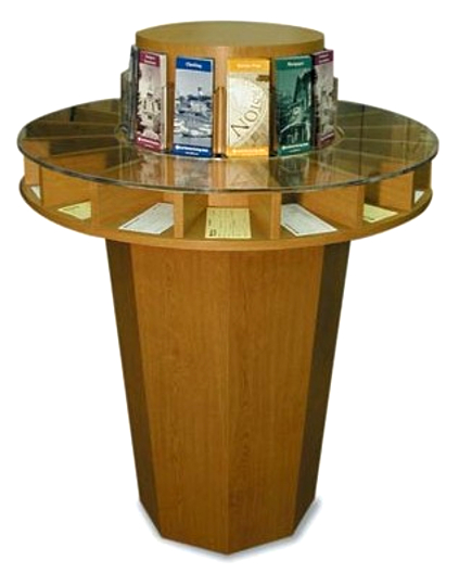 Circular Laminate-Top Counter with 16 Compartments #DDEL0