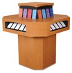 Four-Sided Laminated Pedestal Check Stand with 4-Sided Slant-Back Literature Shelves - Main Image