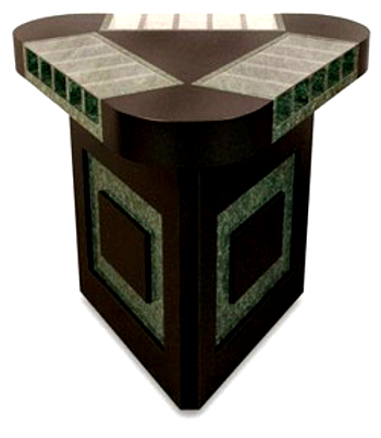 Triangular-Shaped Laminate Counter with 15 Compartments #US2T