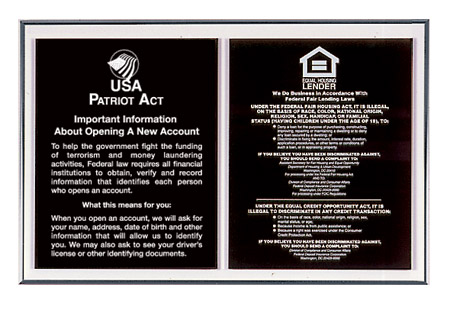 Aluminum Wall Frame for Two 11 x 14 Acrylic Mandatory Signs - Main Image