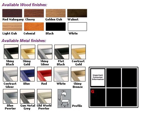 Quality Wood & Metal Frames for 11 x 14 Mandatory Signs (2 over 3) # MSF5G