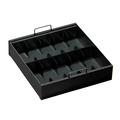 Steel Cash Tray with 10 Bill Compartments -- Black - Main Image