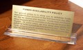 Signage, Funds Availability