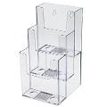 ACRYLIC 3 POCKET 3 TIERED LITERATURE HOLDER FOR 4