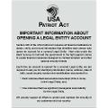 Patriot Act Mandatory Wall Sign With Flag -- Important Information (Beneficial Owners) 11