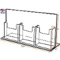 Acrylic 3-Pocket Literature Holder for 4