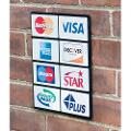 ATM CARD ACCEPTANCE SIGN FOR 8 SIGNS -- 2 WIDE, 4 HIGHT -- INCLUDES 8 SIGNS - Image 2