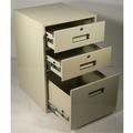 Sitting Height Teller Pedestal With 2 Drawers And 1 Legal File Drawer - Image 4
