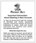 Patriot Act - Important Information - Image 2