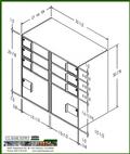 Double-Width Vault Interior Unit with 6 Teller Lockers and 2 Coin Cabinets - Image 2