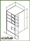 Single-Width Vault Interior Unit with 3 Teller Lockers and 1 Coin Cabinet - Image 3