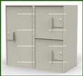 Double-Width Vault Interior Unit with 1 Tall Storage Cabinet and 2 Coin Cabinets - Image 1