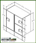 Double-Width Vault Interior Unit with 1 Tall Storage Cabinet and 2 Coin Cabinets - Image 2