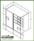 Double-Width Interior Vault Unit, with 1 Tall Storage Cabinet, 3 Teller Lockers and 1 Coin Cabinet - Image 2