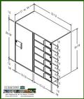 Double-Width Vault Interior Unit with 6 Teller Lockers and 1 Tall Storage Cabinet - Image 2