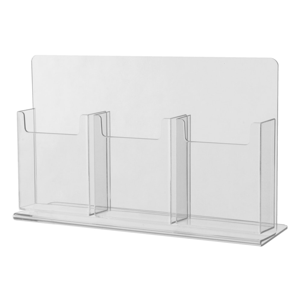 Acrylic 3-Pocket Literature Holder for 4