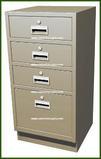 Standing Height Teller Pedestal with 3 Locking Cash Drawers and 1 Locking Legal File Drawer $999.00  - Main Image