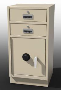 Teller Pedestal, 2 “S” Drawers, Storage Compartment