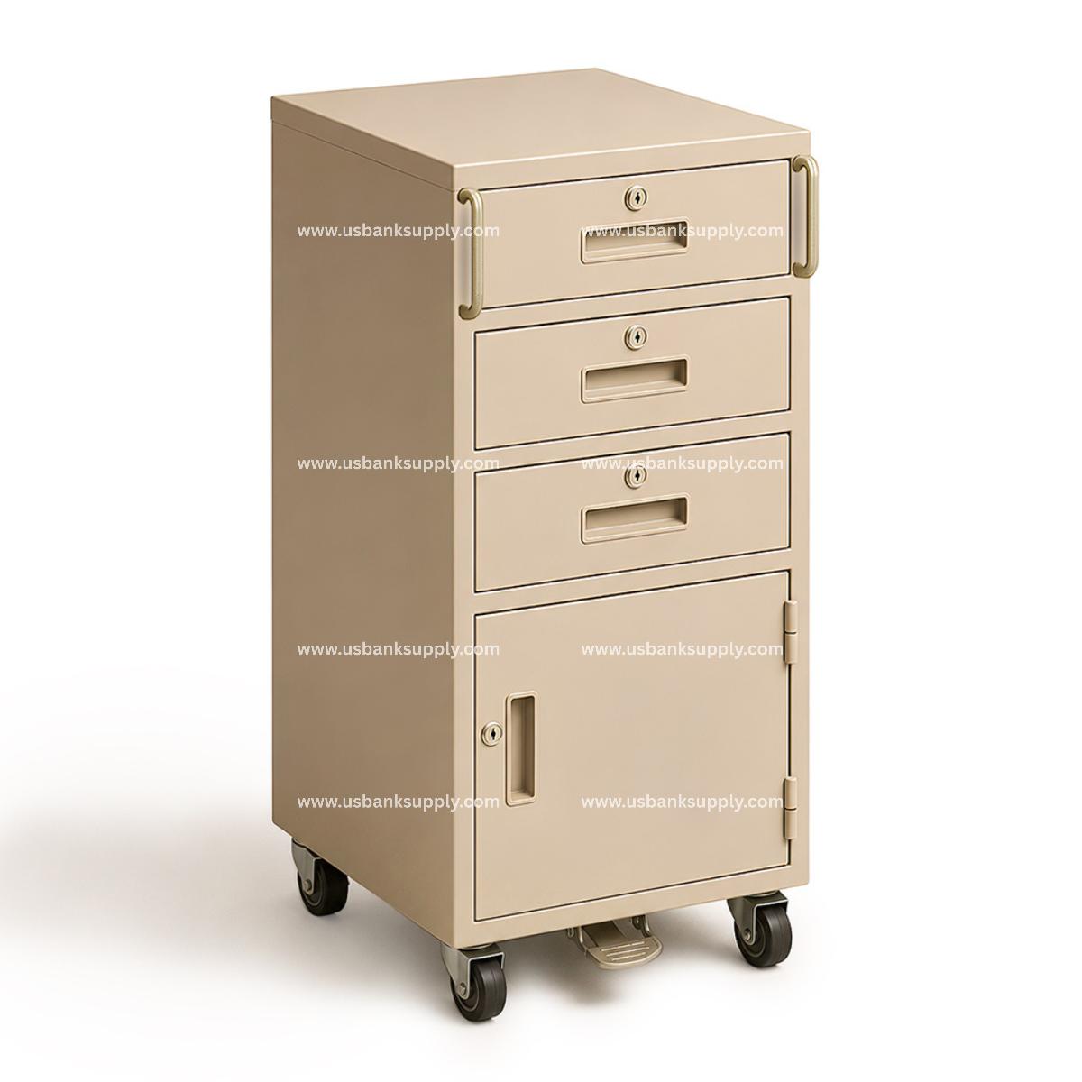 Mobile Teller Truck, With 3 Cash Tray Drawers and 1 Storage Cabinet - Main Image