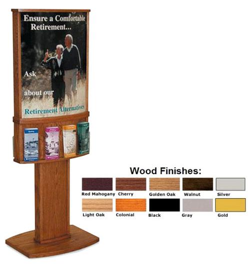 One or Two-Sided Convex Floor Standing Display for 22