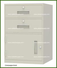 Sitting-Height Teller Pedestal, Two Drawers, Storage Compartment