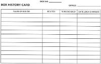 Safe Deposit Box Admission Record Cards -- Two Sided (Pack of 100)
