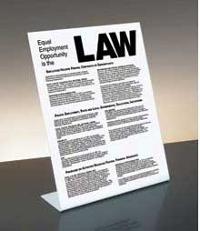 Equal Employment Opportunity mandatory counter-top sign