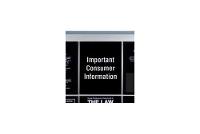 Important Consumer Information Space Filler Sign -- Black Acrylic 11x14 - Main Image