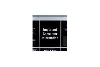 Important Consumer Information Space Filler Magnetic Sign -- Acrylic 11x14 -- Black - Main Image