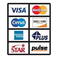 ATM CARD ACCEPTANCE SIGN FOR 8 SIGNS -- 2 WIDE, 4 HIGHT -- INCLUDES 8 SIGNS - Main Image