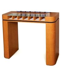 Curved-Laminate Counter with 7 Compartments  - Main Image