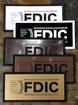 Bank sign - FDIC logo, $250000 insured coverage, border