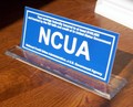 NCUA INSURANCE SIGN ON ACRYLIC BASE  # NCUAS250