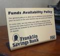 Funds Availability Policy Counter Sign With Custom Name or Logo Imprint  6