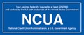 NCUA Sign -- Laser Engraved Spectrum Plastic Sticker - Main Image