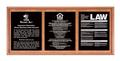 Solid Wood Wall Frame for Displaying Three Acrylic Mandatory Signs