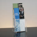 Acrylic 2-Pocket, 2-Tiered Literature Holder for 4