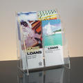 Acrylic 4-Pocket, 2-Tiered Literature Holder for 4