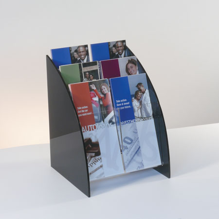 Acrylic 6-Pocket, 3-Tiered Literature Holder for 4