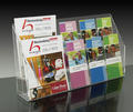Clear Acrylic 10-Pocket, 2-Tiered Adjustable Literature Holder  - Main Image