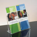 Clear Acrylic 2-Pocket Literature Holder for 4