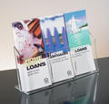 Clear Acrylic 3-Pocket Literature Holder for 4
