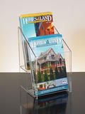 Clear Acrylic 2-Pocket, 2-Tiered Literature Holder for 5-1/4