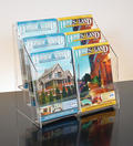 Clear Acrylic 6-Pocket, 3-Tiered Literature Holder for 5-1/2