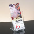 Clear Acrylic Literature Holder: 1 Pocket & Business Card Holder