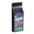 One Pocket Exterior Pamphlet / Envelope Dispenser - Black/Clear  - Main Image