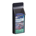 One Pocket Exterior Pamphlet / Envelope Dispenser - Black/Clear 