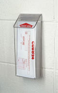 One-Pocket Exterior Clear Acrylic Deposit Slip And Envelope Dispenser - Main Image