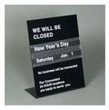 1 Sided Perpetual Holiday Closing Schedule Sign: Counter & Window