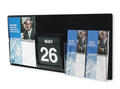 All-In-One Wall Display w/Brochure Pockets, Sign Holder & Calendar